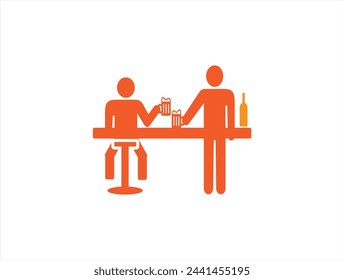 Icono de cabeza de hombre simple e ilustración. estilo plano y vector.