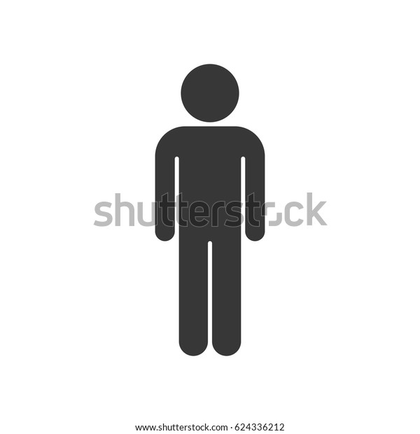 Simple Man Icon Stock Vector (Royalty Free) 624336212