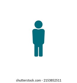 simple man icon on white background