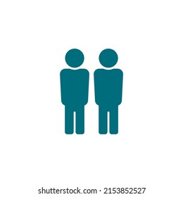 simple man icon on white background