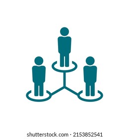 simple man icon on white background