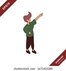 Simple man illustration vector design
