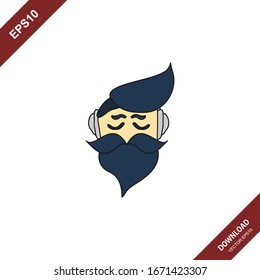 Simple man illustration vector design