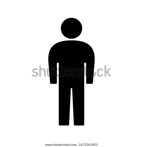 Simple Man Silhouette Icon Vector Image Stock Vector (Royalty Free ...