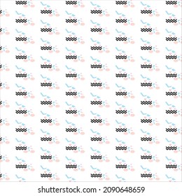 Simple man swimming pattern design and background art