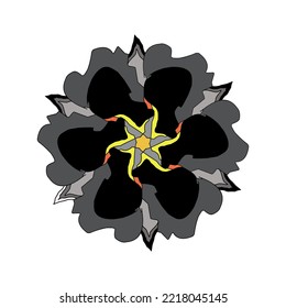 Simple mandala art with abstract design