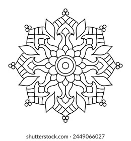 simple mandala art for coloring book, easy mandala art
