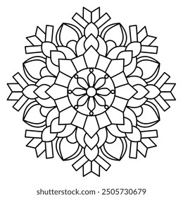 simple mandala art, mandala design for coloring book, wall art, tattoo and mehendi design, elegant mandala design
