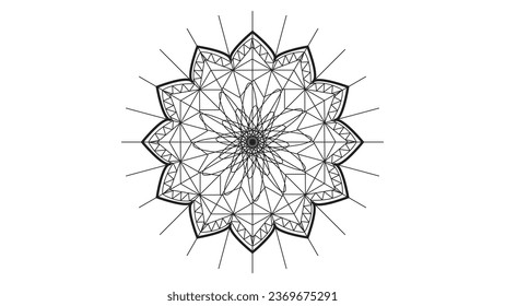 einfaches Mandala-Kunstdesign mit coolem Aussehen, mandalanische Kunst