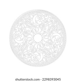 simple mandala art design illustation 