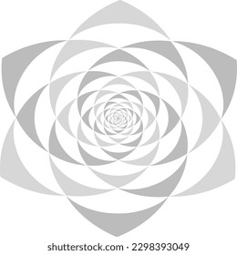 einfache mandalanische Kunstdesign-Illustration 