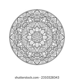 diseño artístico simple de mandala en ilustración