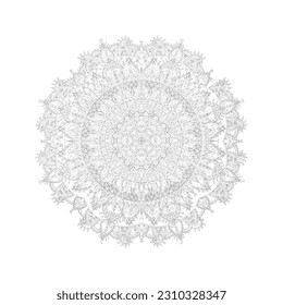 simple mandala art design in illustration - Shutterstock ID 2310328347