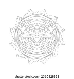 simple mandala art design in illustration - Shutterstock ID 2310328951