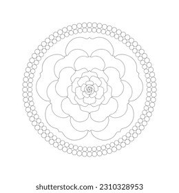 simple mandala art design in illustration - Shutterstock ID 2310328953