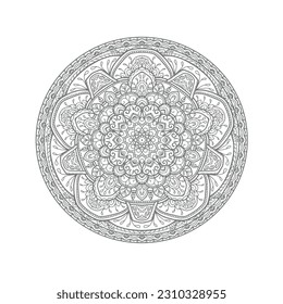 simple mandala art design in illustration - Shutterstock ID 2310328955
