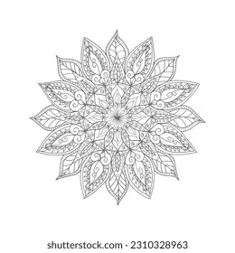 simple mandala art design in illustration - Shutterstock ID 2310328963