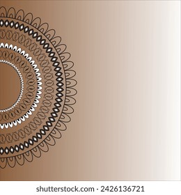 A simple mandala art design typically consists of a central point surrounded by geometric shapes, patterns, and repetitive motifs.