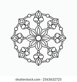 simple mandala art, Design for a wallpaper Paint shirt and tile Sticker Design, vector