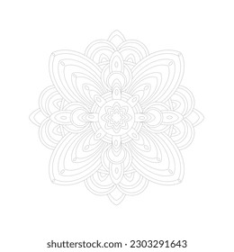 simple mandala art deswign in illustrater