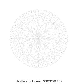 simple mandala art deswign in illustrater