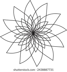simple mandala art icon vector and illustration