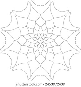 simple mandala art icon vector and illustration
