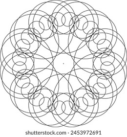 Simple Mandala Art Icon Vektorgrafik und Illustration
