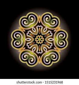 simple mandala art ornament for printing