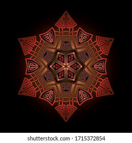 simple mandala art ornament for printing
