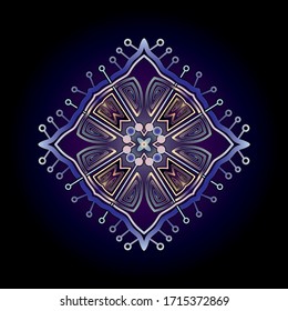 simple mandala art ornament for printing