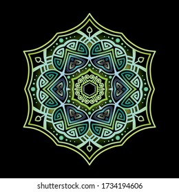 simple mandala art ornament for printing