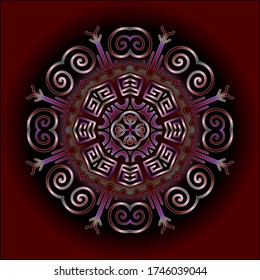 simple mandala art ornament for printing