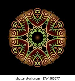 simple mandala art ornament for printing