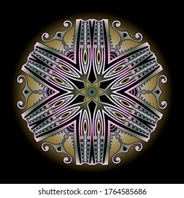 simple mandala art ornament for printing