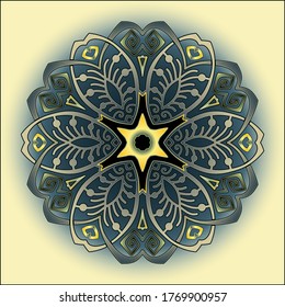 simple mandala art ornament for printing