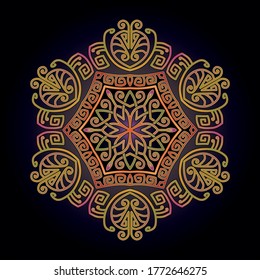 simple mandala art ornament for printing
