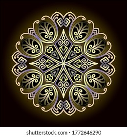 simple mandala art ornament for printing