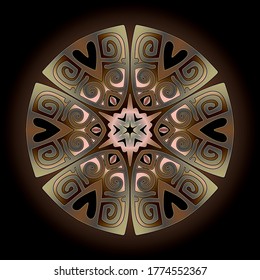 simple mandala art ornament for printing