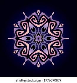simple mandala art ornament for printing