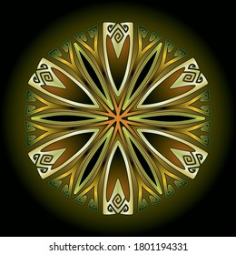 einfaches Mandala-Kunstschmuck zum Bedrucken