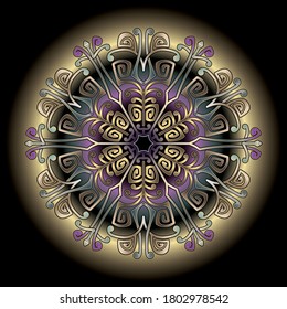 simple mandala art ornament for printing