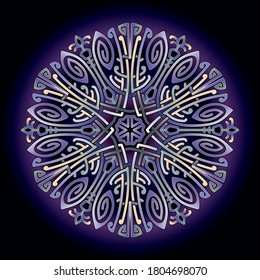 simple mandala art ornament for printing