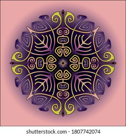 simple mandala art ornament for printing