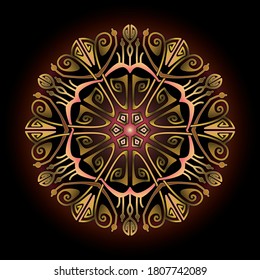 simple mandala art ornament for printing