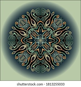 simple mandala art ornament for printing