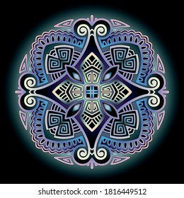 simple mandala art ornament for printing