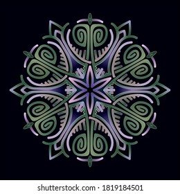 simple mandala art ornament for printing