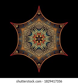 simple mandala art ornament for printing