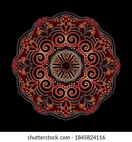 simple mandala art ornament for printing